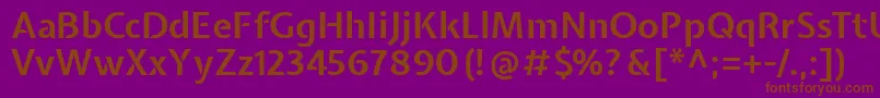 ExpletussansBold-fontti – ruskeat fontit violetilla taustalla