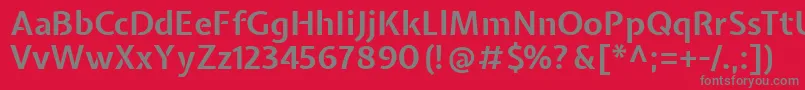 フォントExpletussansBold – 赤い背景に灰色の文字