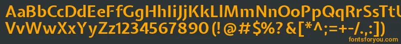 フォントExpletussansBold – 黒い背景にオレンジの文字