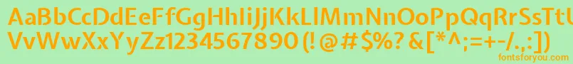 ExpletussansBold Font – Orange Fonts on Green Background