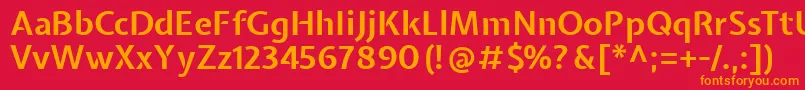 ExpletussansBold Font – Orange Fonts on Red Background