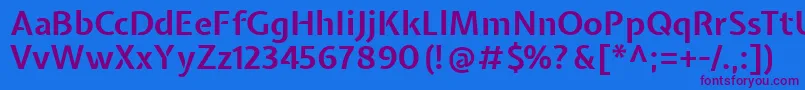 ExpletussansBold Font – Purple Fonts on Blue Background