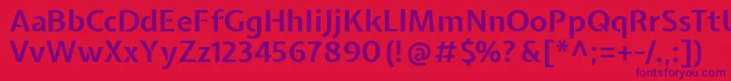 ExpletussansBold Font – Purple Fonts on Red Background