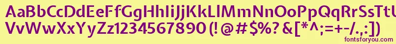 ExpletussansBold Font – Purple Fonts on Yellow Background
