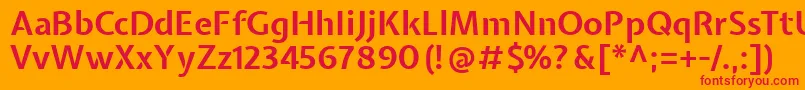 ExpletussansBold Font – Red Fonts on Orange Background