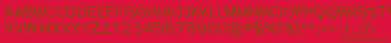 FlorencesansScRevBoldItalic Font – Brown Fonts on Red Background