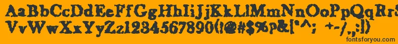 WetNapkinregular Font – Black Fonts on Orange Background
