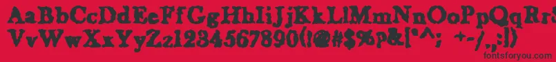 WetNapkinregular Font – Black Fonts on Red Background