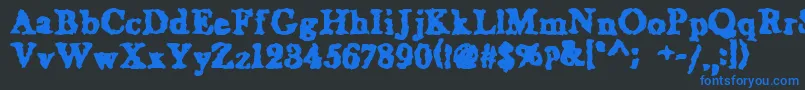 WetNapkinregular Font – Blue Fonts on Black Background