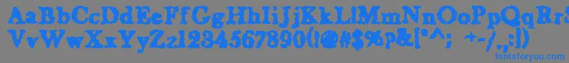 WetNapkinregular Font – Blue Fonts on Gray Background