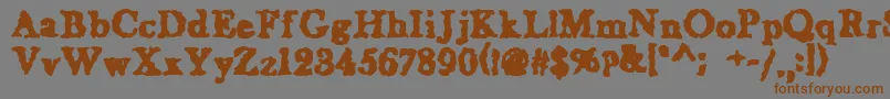 WetNapkinregular Font – Brown Fonts on Gray Background