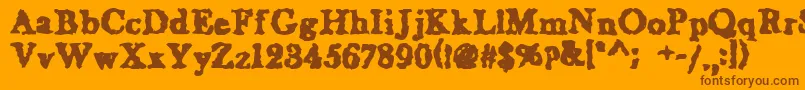WetNapkinregular Font – Brown Fonts on Orange Background