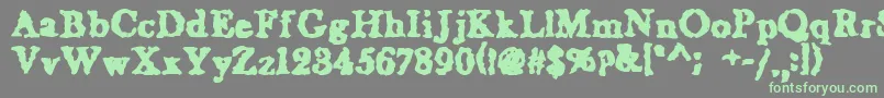 WetNapkinregular Font – Green Fonts on Gray Background