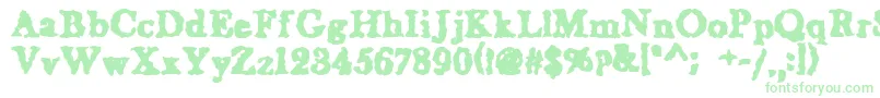 WetNapkinregular Font – Green Fonts on White Background