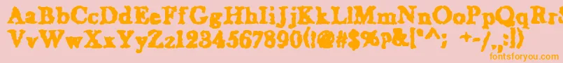 WetNapkinregular Font – Orange Fonts on Pink Background
