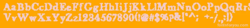 WetNapkinregular Font – Pink Fonts on Orange Background