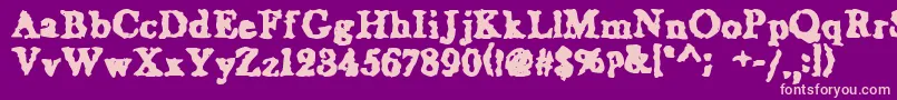 WetNapkinregular Font – Pink Fonts on Purple Background