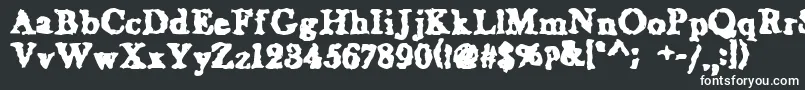 WetNapkinregular Font – White Fonts on Black Background