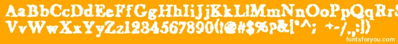WetNapkinregular Font – White Fonts on Orange Background