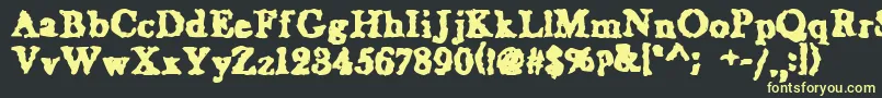 WetNapkinregular Font – Yellow Fonts on Black Background