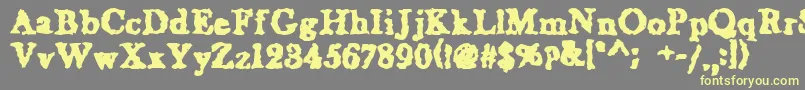 WetNapkinregular Font – Yellow Fonts on Gray Background