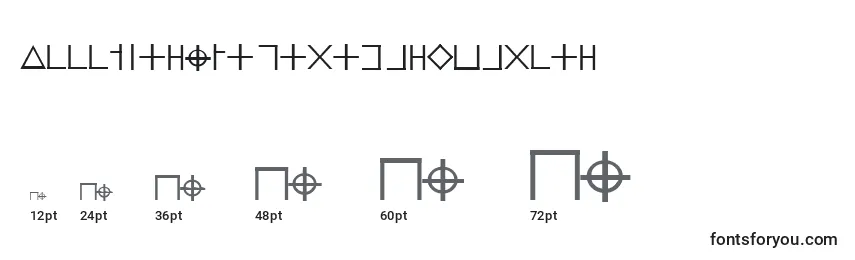 Размеры шрифта IllluminatiDirigensBerlin