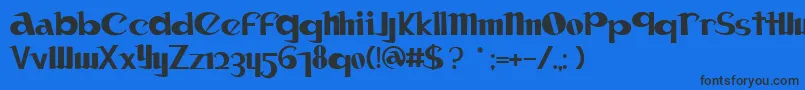 Canon Font – Black Fonts on Blue Background