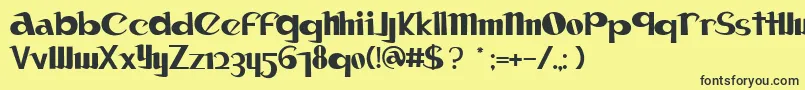 Canon Font – Black Fonts on Yellow Background