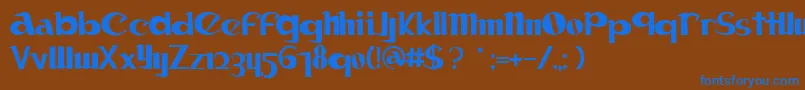 Canon Font – Blue Fonts on Brown Background