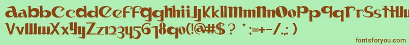 Canon Font – Brown Fonts on Green Background