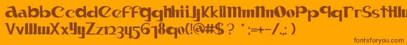 Canon Font – Brown Fonts on Orange Background