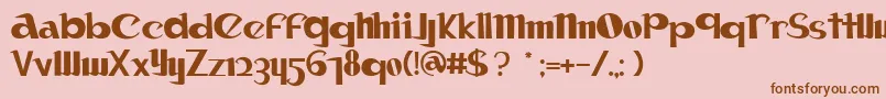 Canon Font – Brown Fonts on Pink Background