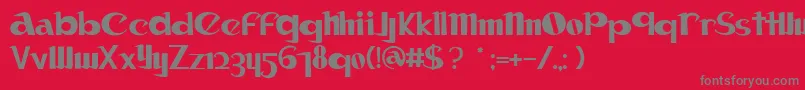 Canon Font – Gray Fonts on Red Background