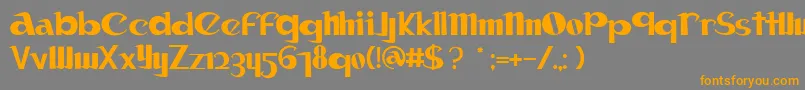 Canon Font – Orange Fonts on Gray Background