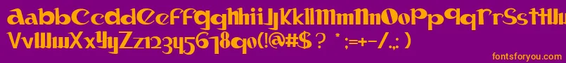 Canon Font – Orange Fonts on Purple Background