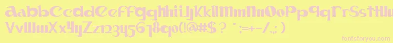 Canon Font – Pink Fonts on Yellow Background