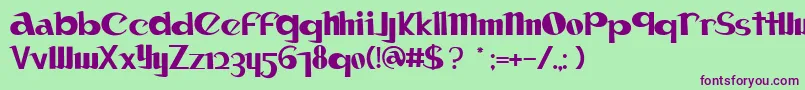 Canon Font – Purple Fonts on Green Background