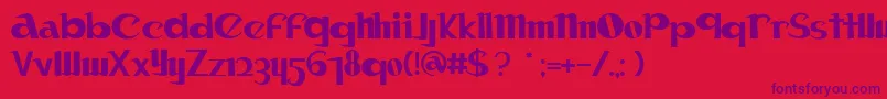 Canon Font – Purple Fonts on Red Background