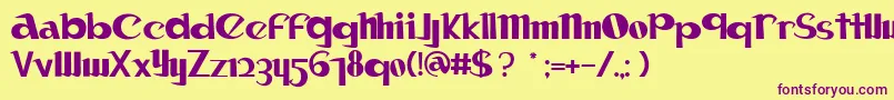 Canon Font – Purple Fonts on Yellow Background
