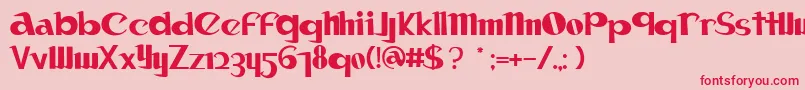 Canon Font – Red Fonts on Pink Background