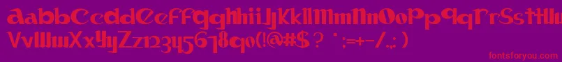 Canon Font – Red Fonts on Purple Background