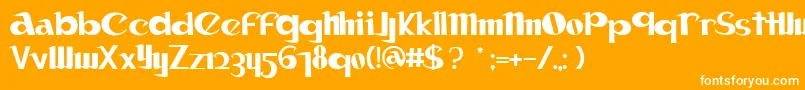 Canon Font – White Fonts on Orange Background