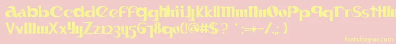 Canon Font – Yellow Fonts on Pink Background