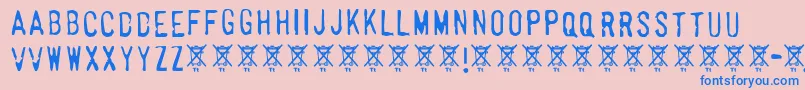 Horrorshow Font – Blue Fonts on Pink Background