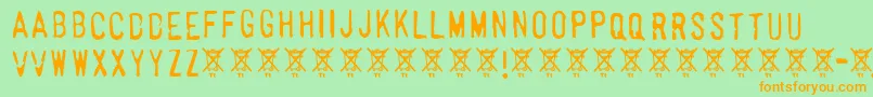 Horrorshow Font – Orange Fonts on Green Background