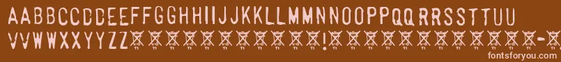 Horrorshow Font – Pink Fonts on Brown Background