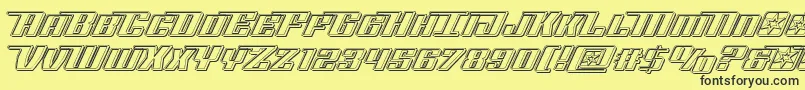 Rocketpopengrave Font – Black Fonts on Yellow Background