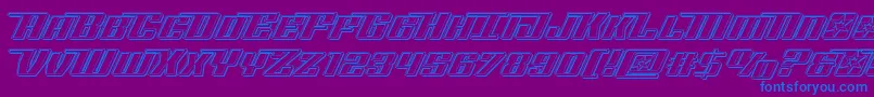 Rocketpopengrave Font – Blue Fonts on Purple Background