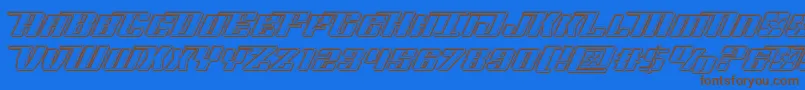 Rocketpopengrave Font – Brown Fonts on Blue Background