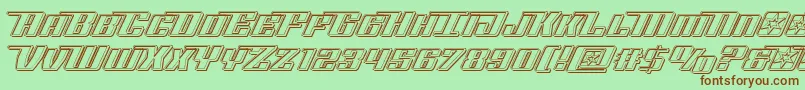 Rocketpopengrave Font – Brown Fonts on Green Background